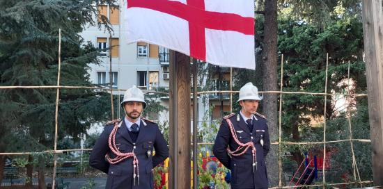 Intitolazione Giardini Don Lorenzo Ghiglione-Agenti Polizia Locale