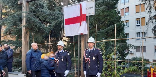 Intitolazione Giardini Don Lorenzo Ghiglione-Disvelamento targa