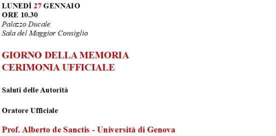 Invito Giorno della Memoria 2025