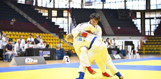 Il momento di una gara di Jujitsu