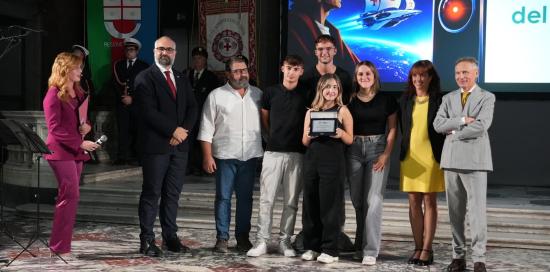 L'assessore Montanari e gli studenti dell'istituto Nautico San Giorgio