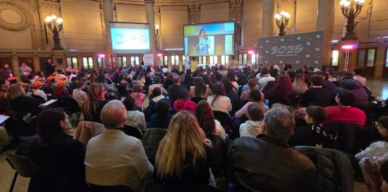 La Sala delle Grida del Palazzo della Borsa durante il Genova Global Goals Award 2025
