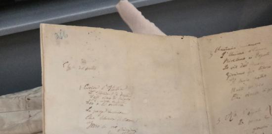 La prima strofa di Fratelli d'Italia - manoscritto autografo La prima strofa di Fratelli d'Italia - manoscritto autografo