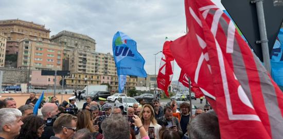 La sindaca Salis e i lavoratori Ericsson