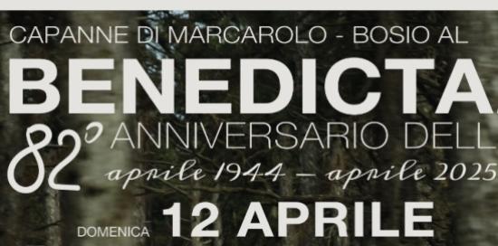 Locandina Commemorazioni dell'82° anniversario dell’eccidio della Benedicta Locandina Commemorazioni dell'82° anniversario dell’eccidio della Benedicta