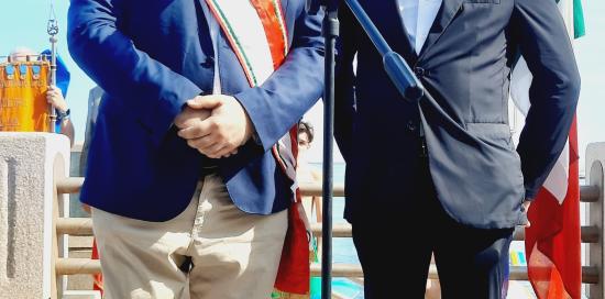 Matteo Frulio insieme all'ex presidente Guido Barbazza