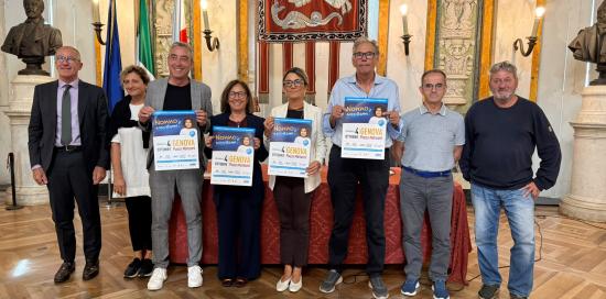 Foto di gruppo per la presentazione di "Nonno Ascoltami" nel Salone di Rappresentanza