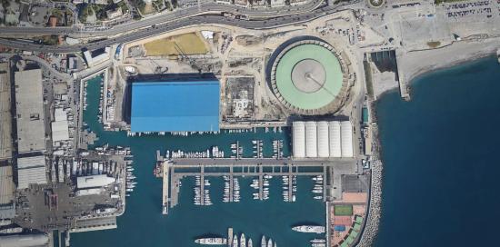 veduta dall'alto della zona del waterfront