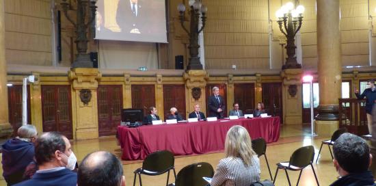 tavolo relatori con Marco Bucci