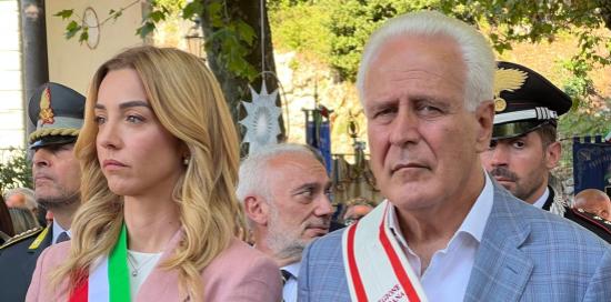 Cerimonia SantAnna di Stazzema-Sindaca Silvia Salis ed Eugenio Giani