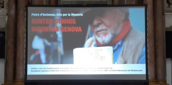 Posa pietre d'inciampo in corso Magenta-Palazzo Ducale Posa pietre d'inciampo in corso Magenta-Palazzo Ducale