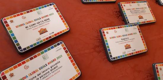 Premiazioni Genova Global Goals Award 2023-Targhe Premiazioni Genova Global Goals Award 2023-Targhe