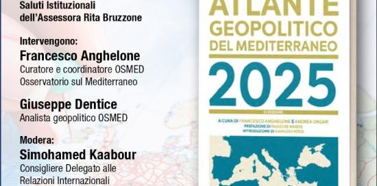 Presentazione Atlante Geopolitico del Mediterraneo 2025-Locandina Presentazione Atlante Geopolitico del Mediterraneo 2025-Locandina
