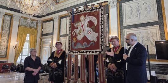 Presentazione nuovo gonfalone-Osemont e Montanari