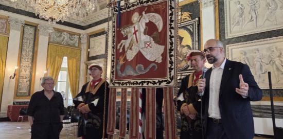 Presentazione nuovo gonfalone-Osemont e Montanari