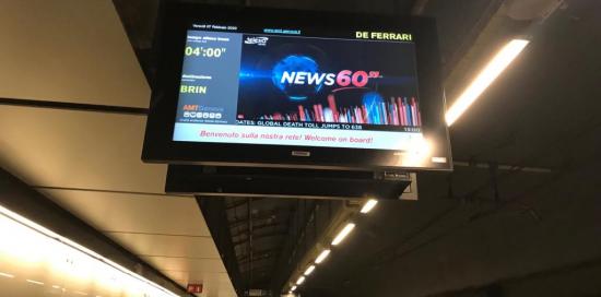 schermo in metro