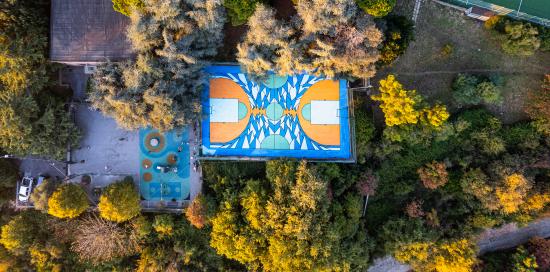 Un'altra spettacolare foto dall'alto del campetto