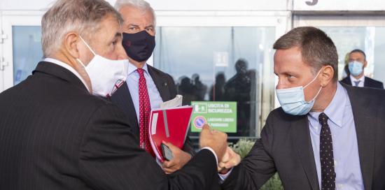 Il sindaco con il direttore de La Stampa Massimo Giannini