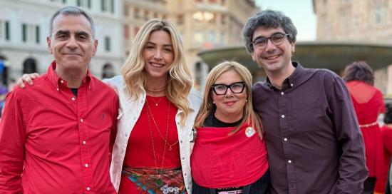 Assessore Robotti, sindaca Salis, assessora Bruzzone, assessore Patrone