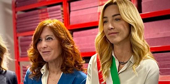 Salis e Grosso all'inaugurazione dell'archivio storico del Secolo XIX