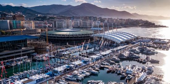 Il Waterfront di Levante durante una recente edizione del Salone Nautico