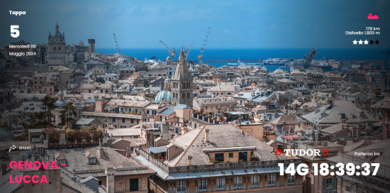 Una foto di Genova tratta dal sito del Giro d'Italia 2024
