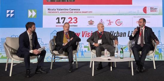 Sessione apertura Genova Smart Week-Macor, Savi, Attanasio, Canessa Sessione apertura Genova Smart Week-Macor, Savi, Attanasio, Canessa