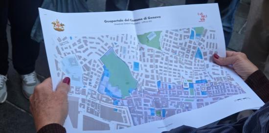 La mappa "di partenza" della passeggiata a Sestri Ponente