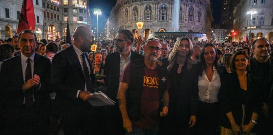 gaza manifestazione piazza de ferrari