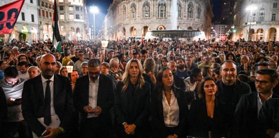 gaza manifestazione piazza de ferrari