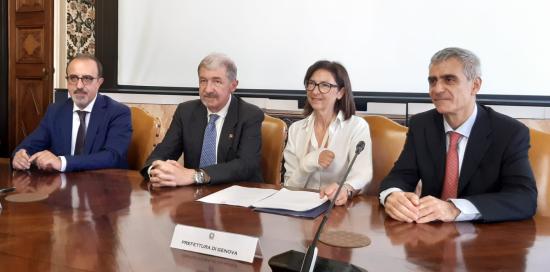 Sottoscrizione protocollo d'intesa lavoro-Fossati, Bucci, Torraco, Robotti
