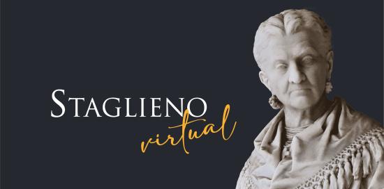 La card digitale con la foto della statua di Caterina Campodonico