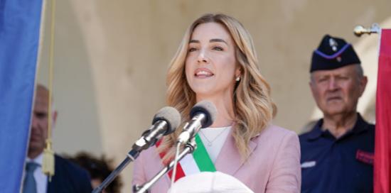 Cerimonia SantAnna di Stazzema-Sindaca Silvia Salis