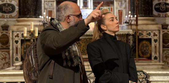 L'assessore Montanari insieme alla sindaca Salis durante il tour