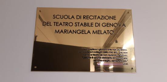 Inaugurazione corso Alta Formazione per Attore-Targa
