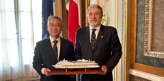 Tian Yulong e Marco Bucci