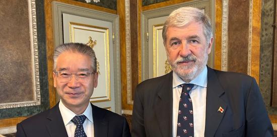 Tian Yulong e Marco Bucci