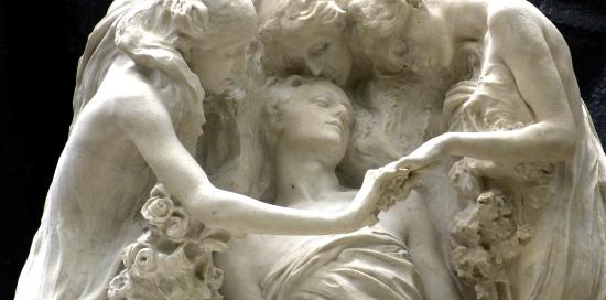 Tomba Bauer, di Leonardo Bistolfi (1904), particolare
