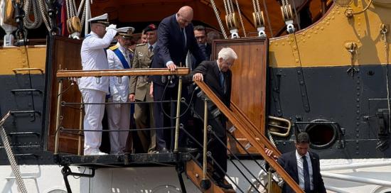 Veliero Amerigo Vespucci-Crosetto, Mattarella