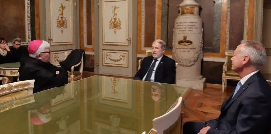 Visita arcivescovo Tasca a sindaco Bucci