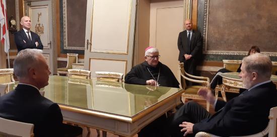 Visita arcivescovo Tasca a sindaco Bucci