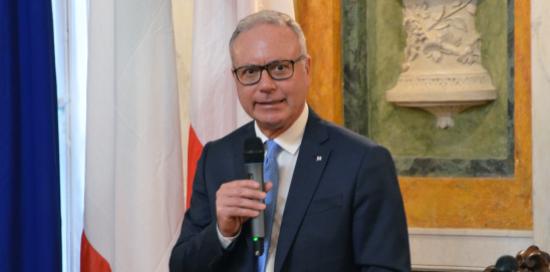 Visita arcivescovo Tasca a sindaco Bucci Visita arcivescovo Tasca a sindaco Bucci