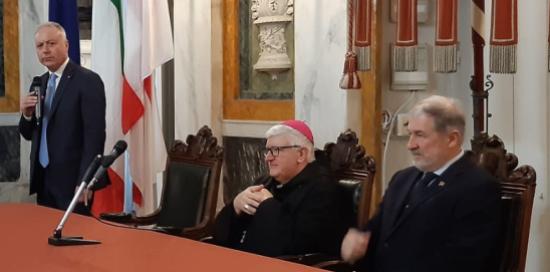 Visita arcivescovo Tasca a sindaco Bucci