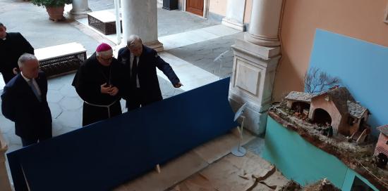 Visita augurale di mons. Tasca a Palazzo Tursi-Cassibba, Tasca, Bucci presepe