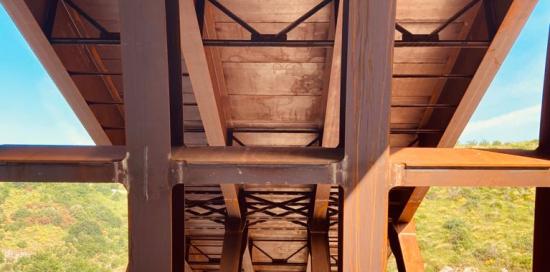 ponte Don Acciai struttura in corten