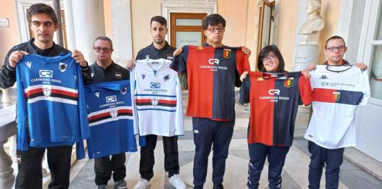 Atleti delle formazioni special di Sampdoria e Genoa