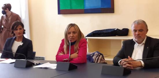 assessore Bordilli in conferenza stampa