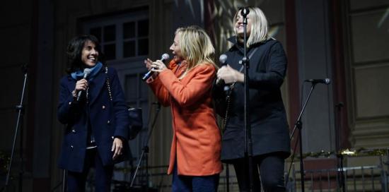 Assessori Bordilli e Bianchi e delegata Cavalleri sul palco 