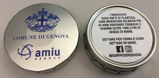 posacenere tascabili creati dall'associazione Surfrider con Amiu e Comune di Genova