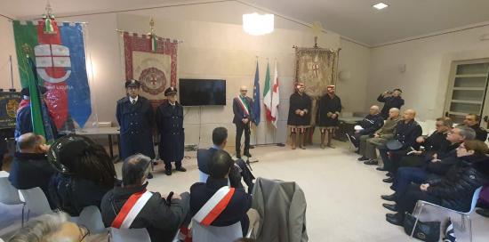 Campora durante la cerimonia